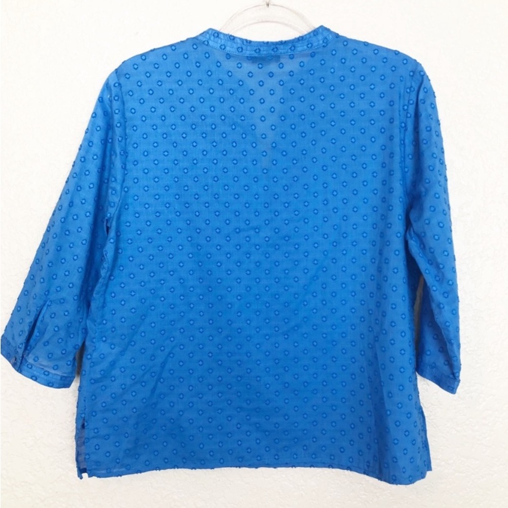 Talbots Clip Dot Ruffle Tunic S - Picture 9 of 12